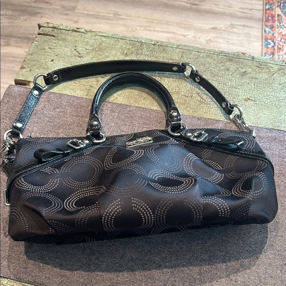 Coach Madison Dotted OP Art Sophia Satchel 15935 - Picture 2 of 7